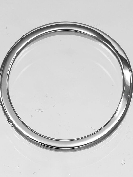 CARTIER Ballerina Curve Semi-Pavé Diamond #50 Ring Platinum  CARTIER ballerina Ring Pt950Platinum/3P Diamond #4.7(US Size) 3.15g Women
